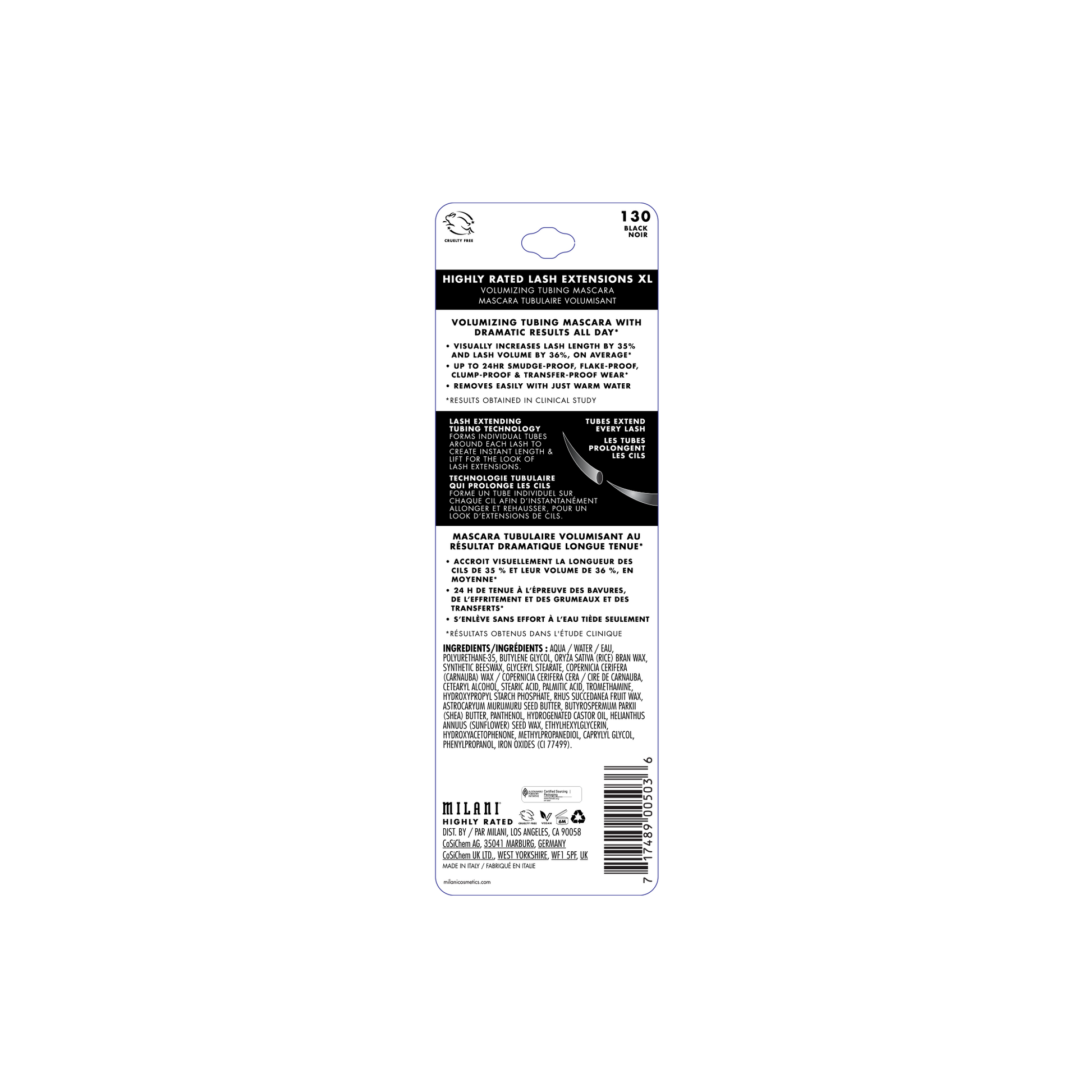 Highly Rated Lash Extensions XL Volumizing Tubing Mascara