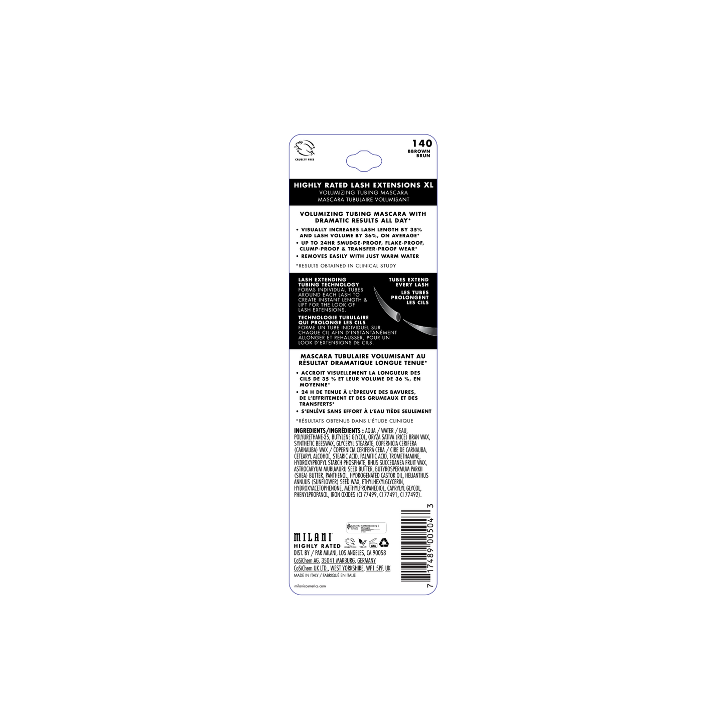 Highly Rated Lash Extensions XL Volumizing Tubing Mascara