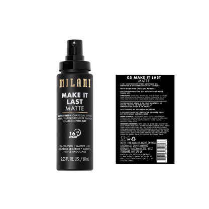 Make It Last Matte - Matte Finish Charcoal Setting Spray
