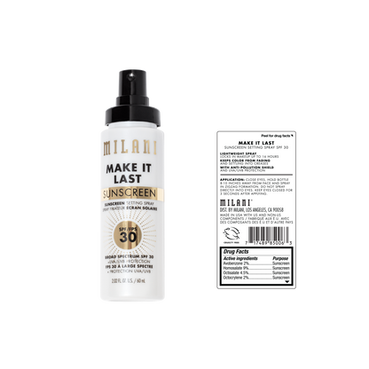 Make It Last Sunscreen - Sunscreen Setting Spray SPF 30
